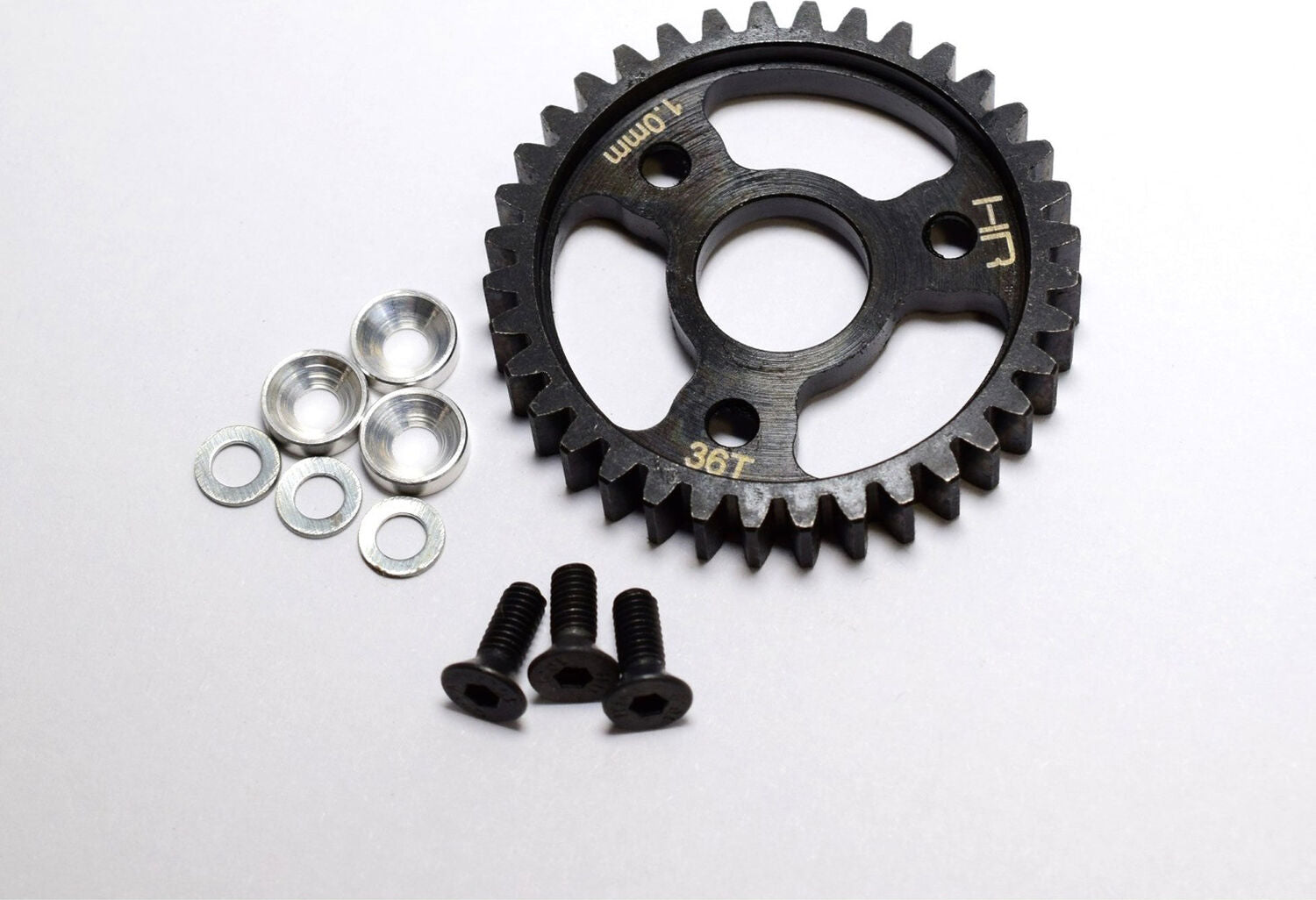 Steel Spur Gear 36T 1.0 Mod, Silver: Traxxas Revo 3.3, Slayer Pro